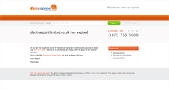 Desktop Screenshot of decimalpointlimited.co.uk